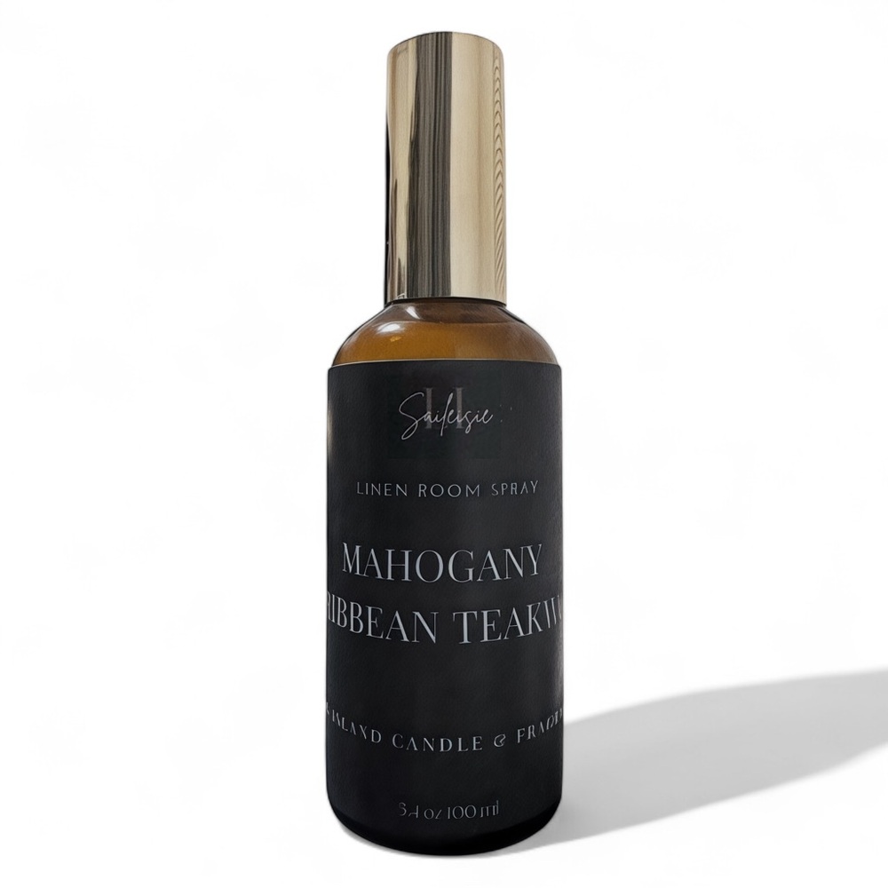 Mahogany Caribbean Teakwood Linen & Room Spray | Luxury Home Fragrance | 3.4oz - Picture 5 of 9